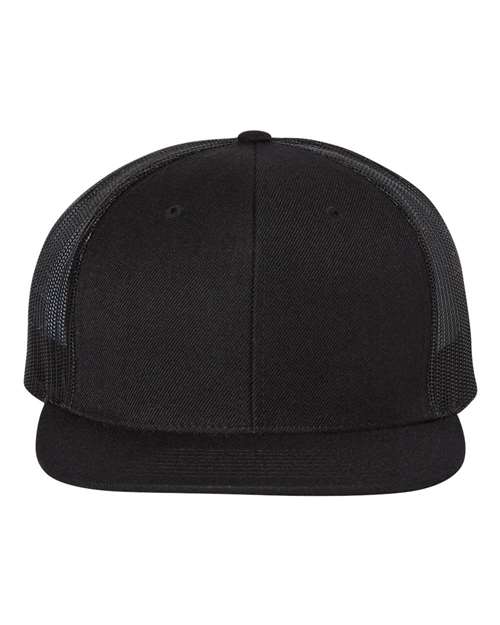 Wool Blend Flat Bill Trucker Cap