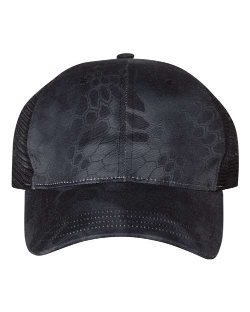 Garment Washed Printed Trucker Cap