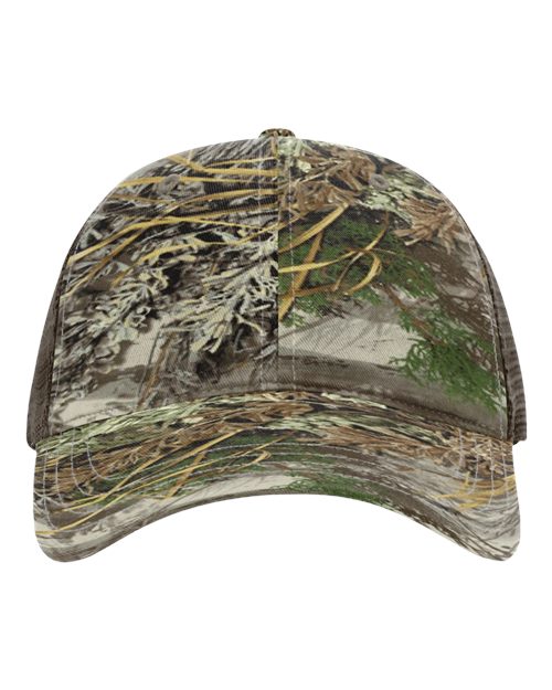 Garment Washed Printed Trucker Cap