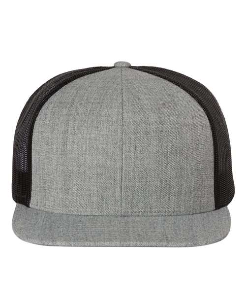 Wool Blend Flat Bill Trucker Cap