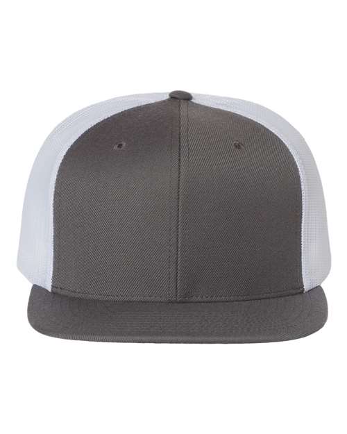 Wool Blend Flat Bill Trucker Cap